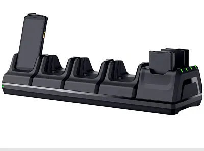 Зарядная станция для / 4 слота для ТСД + 4 слота для АКБ / зарядка без чехла / Charger station for (4 slots Terminals + 4 slots batteries) 5BCDT5002