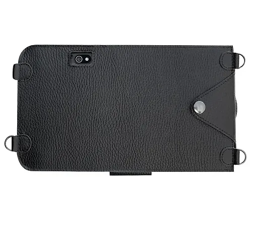 Чехол для планшета Urovo P8100 из нат. кожи, рамка вокруг экрана, крышка на магнитах, 4 кольца для ремней, наплеч. ремень 40 мм, рег. длина до 1600 мм